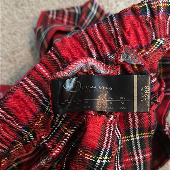 Plaid Red and White Lace Lingerie Set - Picture 2 of 3